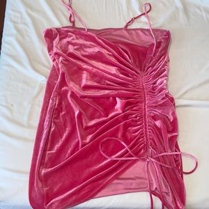 Fashion Nova Pink Velvet Dress-Plus Size